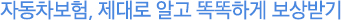 자동차보험, 제대로 알고 똑똑하게 보상받기