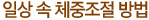 일상 속 체중조절 방법 