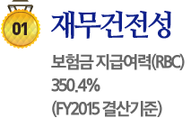 01 재무건전성 보험금 지급여력 손보업계 최고 370.02% (FY2013결산. 기준)