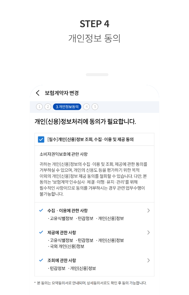 STEP 4 개인정보 동의