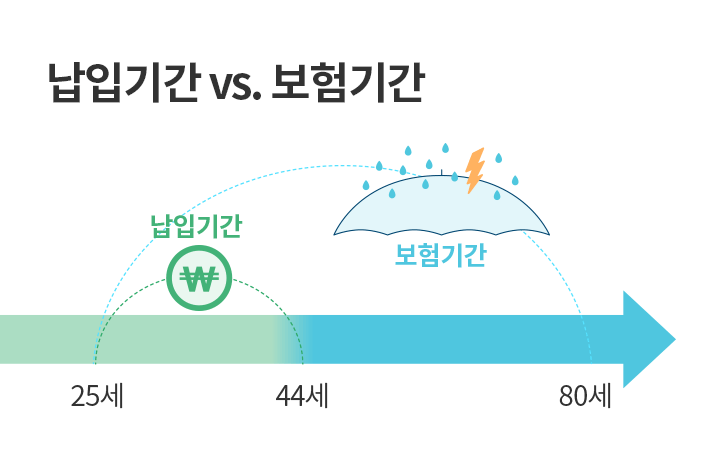 납입 기간 vs. 보험 기간