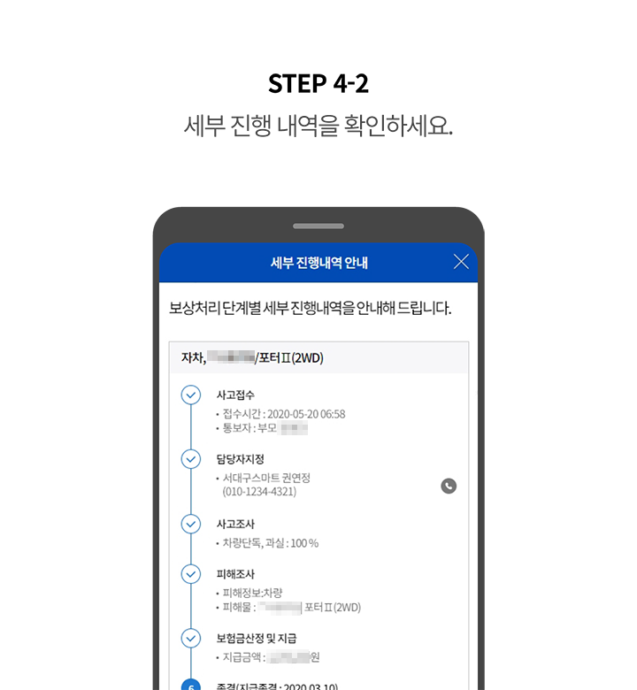STEP 4-2 세부 진행 내역을 확인하세요.